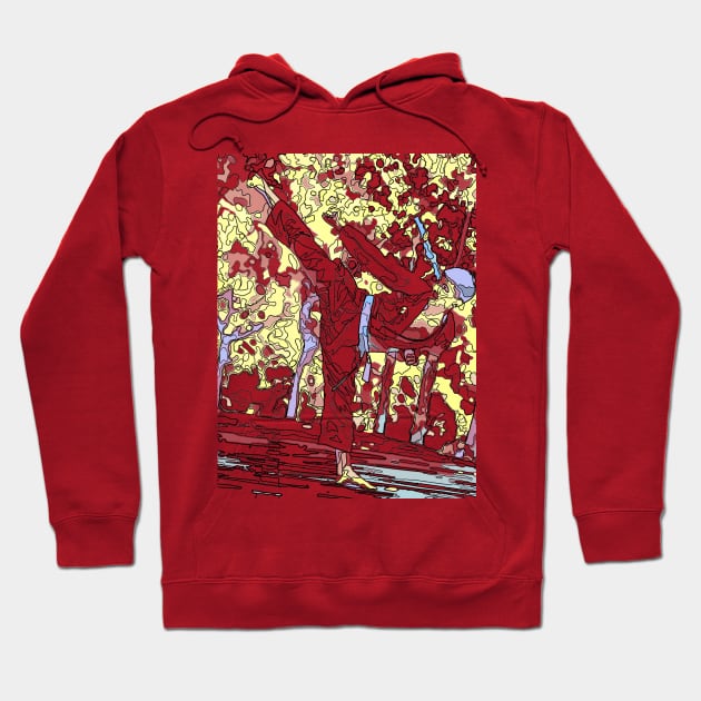 Fasbytes Karate Kick passion 2 Hoodie by FasBytes